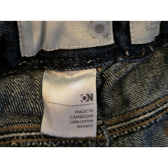 Old Navy Cropped Blue Jeans Girls Sz 10 Cotton Capri Pants Med Wash Adjustable - Picture 12 of 15